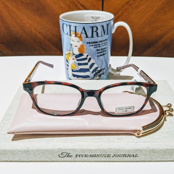 🔥LAST +1.0 Kate Spade Reading Glasses Readers NEW - Picture 1 of 7
